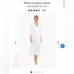 TUCKERNUCK | POMANDER PLACE | WHITE CAROLINA CAFTAN | XS